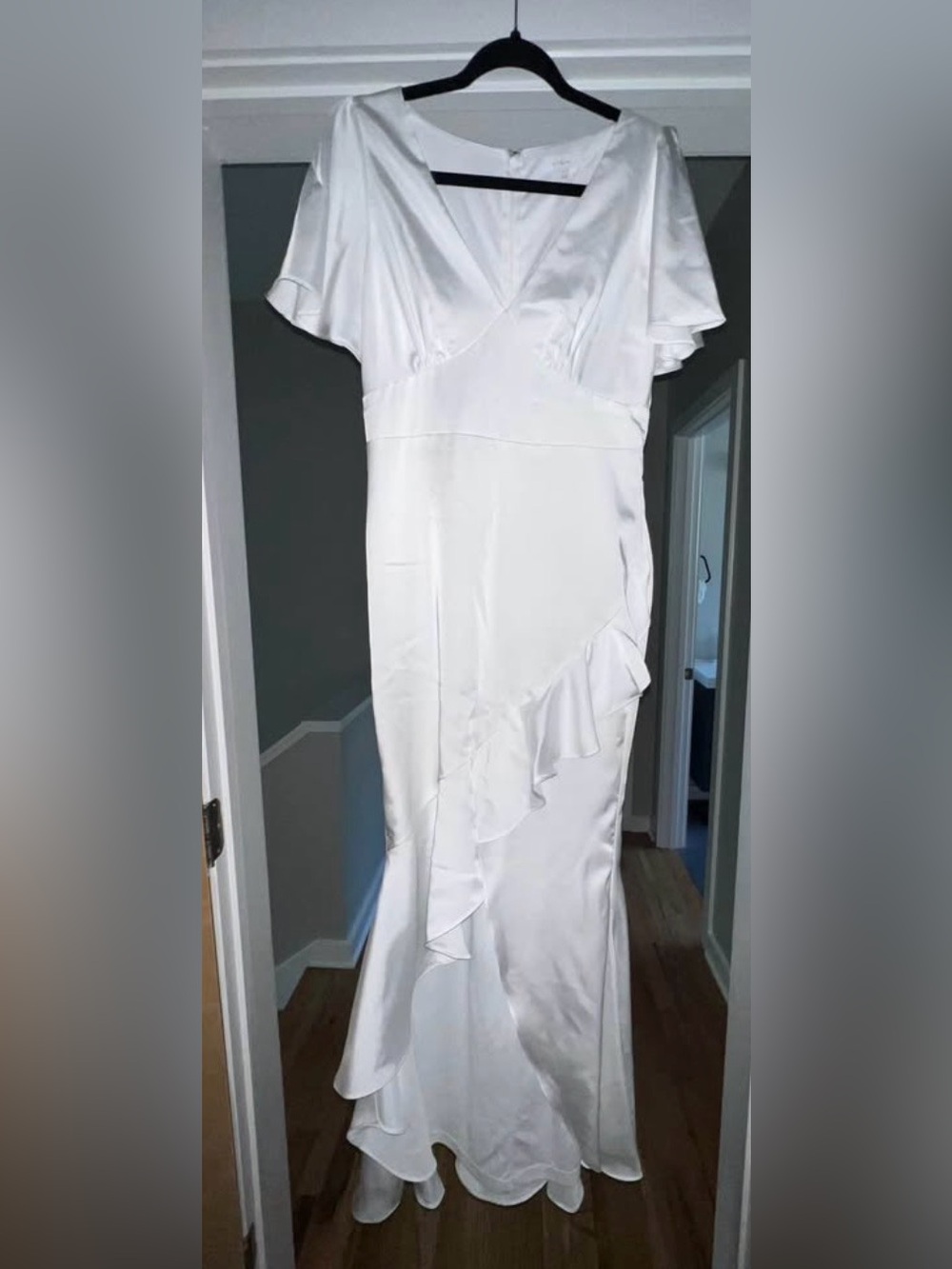 Lulu’s White Ruffle High-Low Dress - Picture 2 of 4
